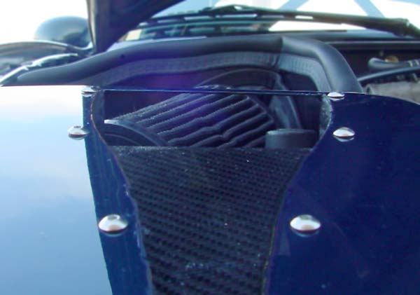 NACA duct feeding filter isolated by ABS box for Miata engine